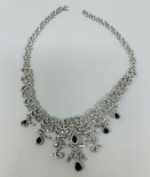 18K Gold Diamond & Tsavorite Necklace (Dayton, NJ)