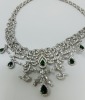 18K Gold Diamond & Tsavorite Necklace (Dayton, NJ) - 2