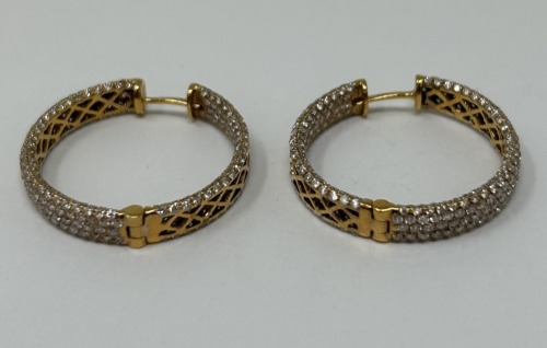 18K Gold & Diamond Earrings (Dayton, NJ)