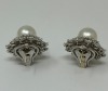 18K Gold Diamond Platinum & Pearl Earrings (Dayton, NJ) - 2