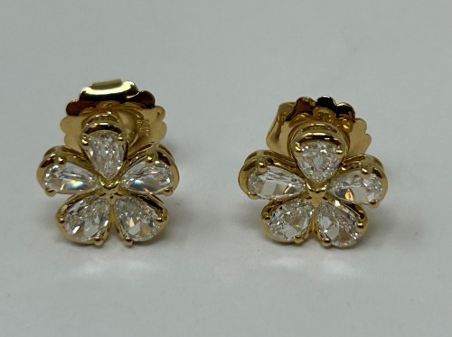 18K Gold & Diamond Earrings (Dayton, NJ)