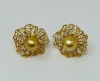 18K Gold Diamond & Pearl Earrings (Dayton, NJ)