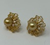 18K Gold Diamond & Pearl Earrings (Dayton, NJ) - 2