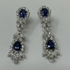 18K Gold Diamond & Sapphire Earrings (Dayton, NJ)
