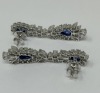 18K Gold Diamond & Sapphire Earrings (Dayton, NJ) - 2