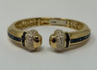 18k Gold Diamond & Sapphire Bracelet (Dayton, NJ)