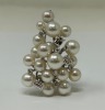 Webb 14K Gold Pearl & Diamond Brooch (Dayton, NJ)