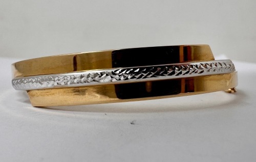 Gucci Stamped Gold Stirling Silver & Rhodium Bracelets (Dayton, NJ)