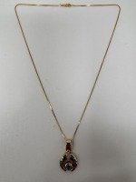 14k Gold Topaz Opal & Diamond Pendent (Dayton, NJ)
