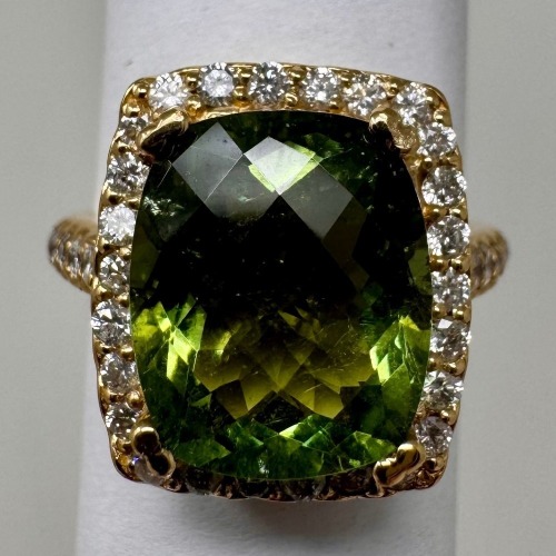 14K Gold Tourmaline & Diamond Ring (Dayton, NJ)