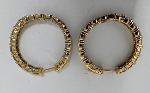 14K Gold 7 Diamond Earrings (Dayton, NJ)