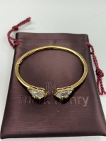 18K Gold Moonstone Mexican Alexandrite & Diamond Bracelet (Dayton, NJ)