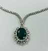 18K Gold Diamond & Emerald Necklace (Dayton, NJ) - 2
