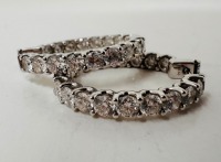 14KW Gold & Diamond Hoop Earrings (Dayton, NJ)