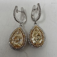 18K Gold & Diamond Dangle Earrings (Dayton, NJ)
