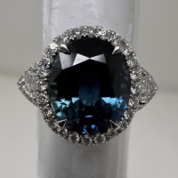 18KW Gold, Sapphire & Diamond Ring (Dayton, NJ)
