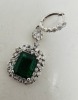 18KW Gold, Emerald & Diamond Earrings (Dayton, NJ) - 2
