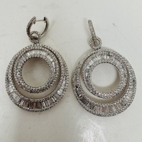 18KW Gold & Diamond Hoop Earrings (Dayton, NJ)