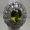 18KW Gold Peridot & Diamond Ring (Dayton, NJ) - 4