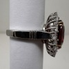 Platinum,Garnet & Diamond Ring (Dayton, NJ) - 2