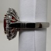 Platinum,Garnet & Diamond Ring (Dayton, NJ) - 3