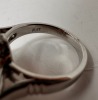 Platinum,Garnet & Diamond Ring (Dayton, NJ) - 5