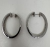 18KW Gold and Diamond Hoop Earrings (Dayton, NJ) - 2