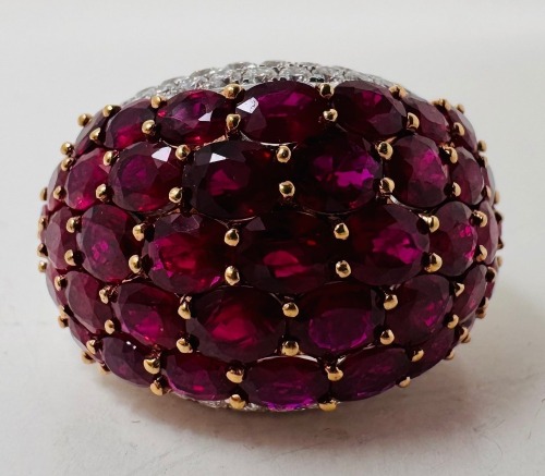 18KW Gold, Ruby & Diamond Ring (Dayton, NJ)