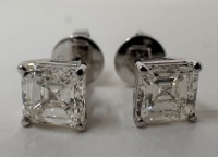 White Gold & Diamond Solitaire Earrings (Dayton, NJ)