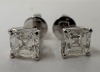 White Gold & Diamond Solitaire Earrings (Dayton, NJ)