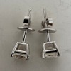 White Gold & Diamond Solitaire Earrings (Dayton, NJ) - 2