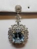 18KW Gold, Aquamarine & Diamond Dangle Earrings (Dayton, NJ) - 2