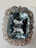 18KW Gold, Aquamarine & Diamond Ring (Dayton, NJ) - 2