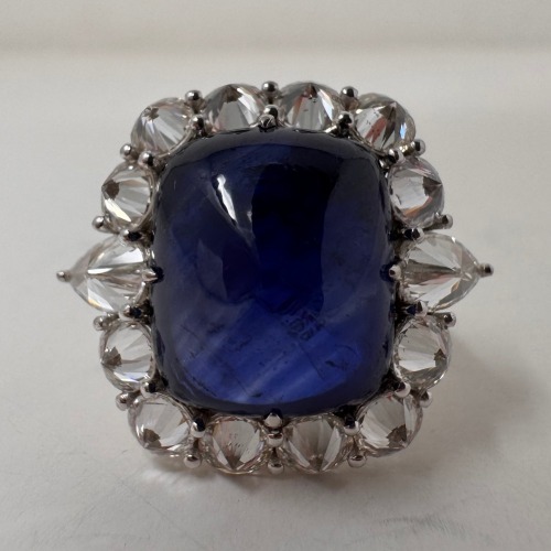 Platinum, Sapphire & Diamond Ring (Dayton, NJ)