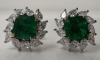 18KW Gold, Emerald & Diamond Earrings (Dayton, NJ)