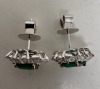 18KW Gold, Emerald & Diamond Earrings (Dayton, NJ) - 4
