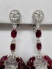 18KW Gold, Ruby & Diamond Earrings (Dayton, NJ) - 2