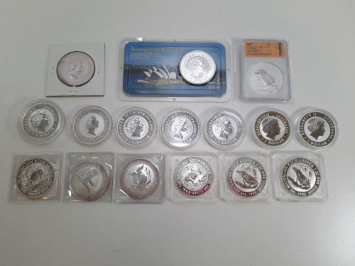 (16) Australian 1oz Silver Coins