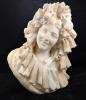 Antique Carved Bust of A Young Woman