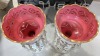 (2) Antique Glass Mantle Lusters - 2