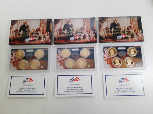 (7) U.S. Mint Presidential Proof Sets