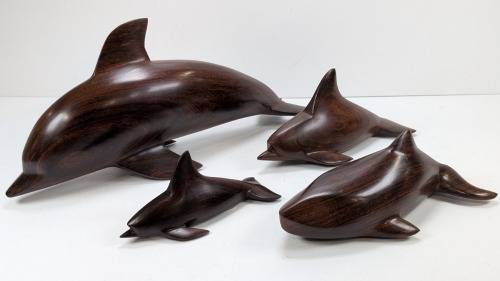 (4) Handmade Wooden Sea Creatures