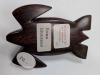 (3) Handmade Wooden Sea Turtle Figurines - 11