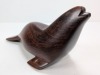 (3) Handmade Wooden Sea Lion Figurines - 5