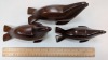 (3) Handmade Wooden Sea Lion Figurines - 11