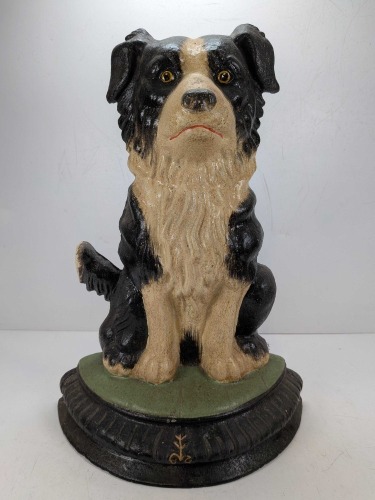 Cast-Iron Border Dog Doorstop