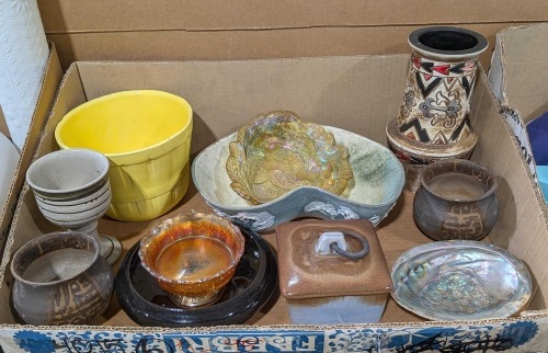 Ceramic Bowls, Carnival Glass, & More