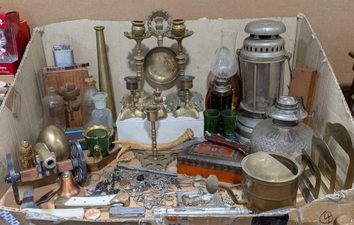 Candlesticks, Glass Bottles, Knives, & More