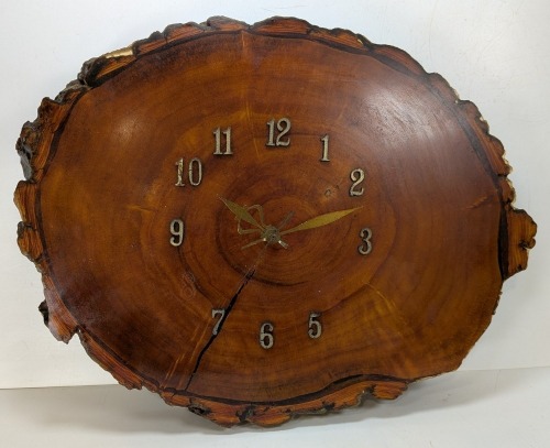 Live Edge Wood Wall Clock