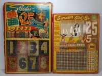 (2) Vintage Punch Board Games